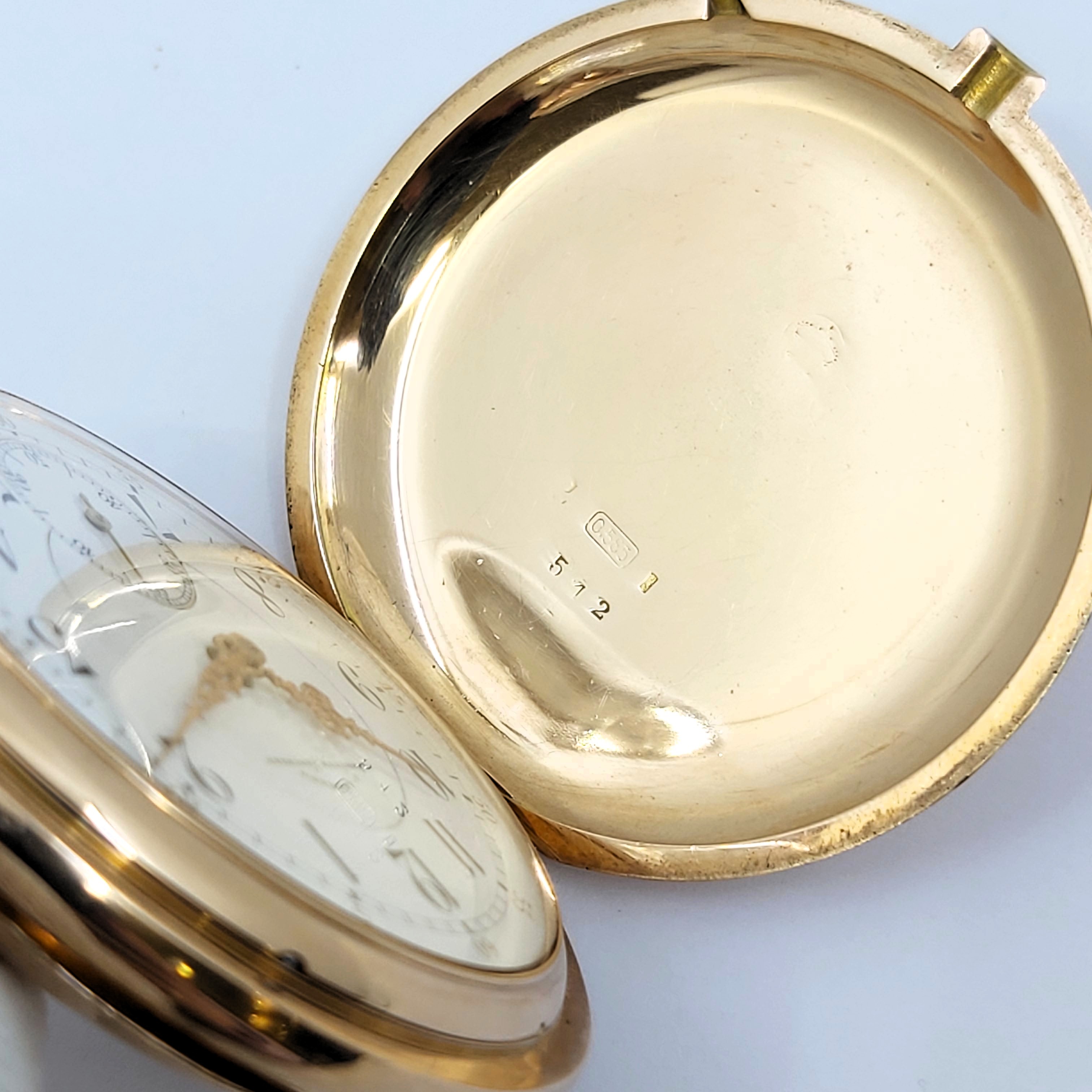 Savonette-Taschenuhr 585/- Roségold J. Assmann Glashütte, Fullset