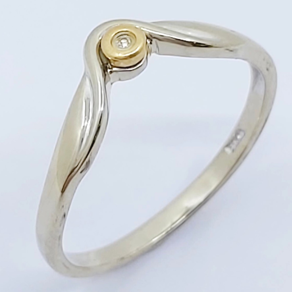 Ring 585/- mit einem Diamant, Größe: 54, 1,84g