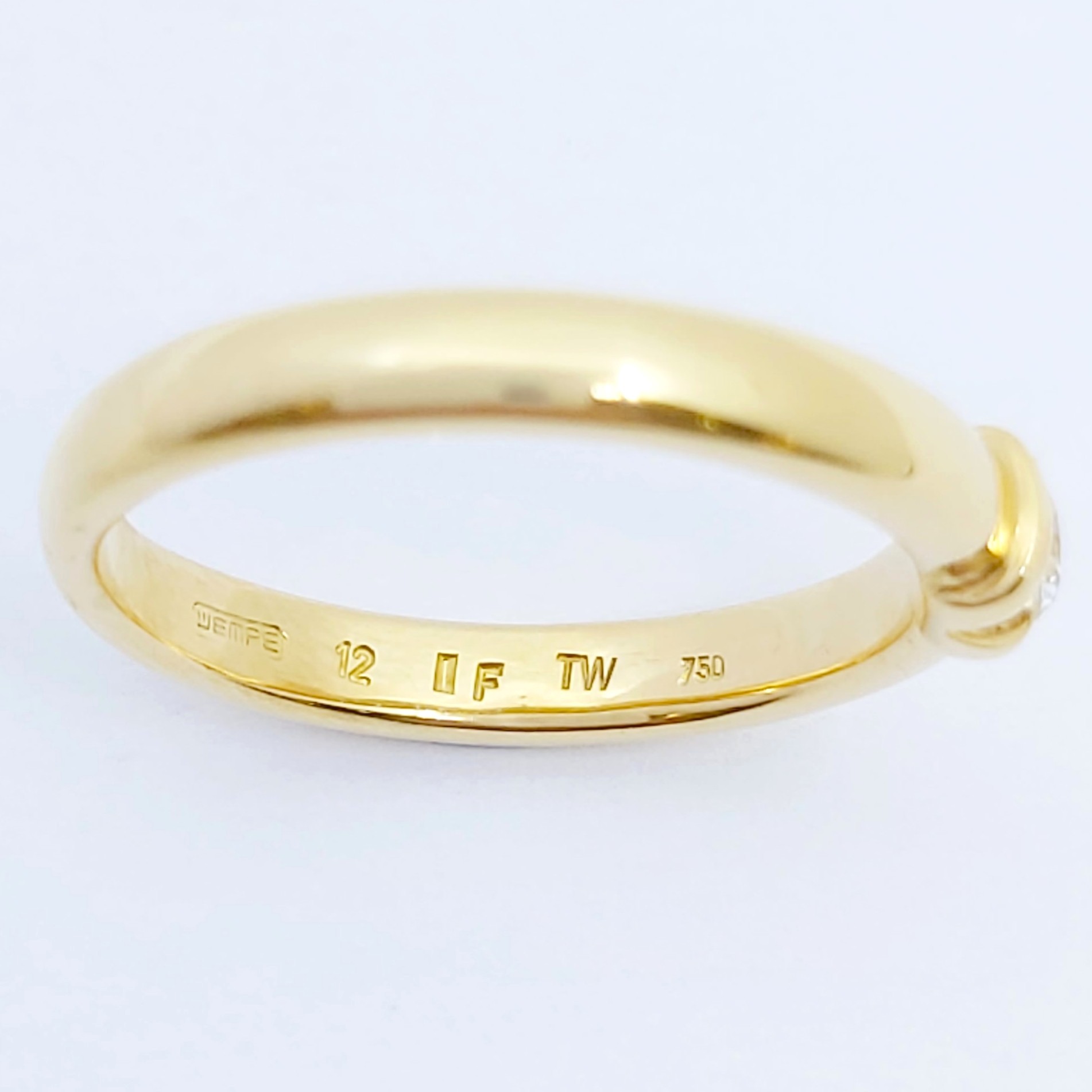 Ring 750/- von Wempe mit einem Brillant, Größe: 56, 4,68g