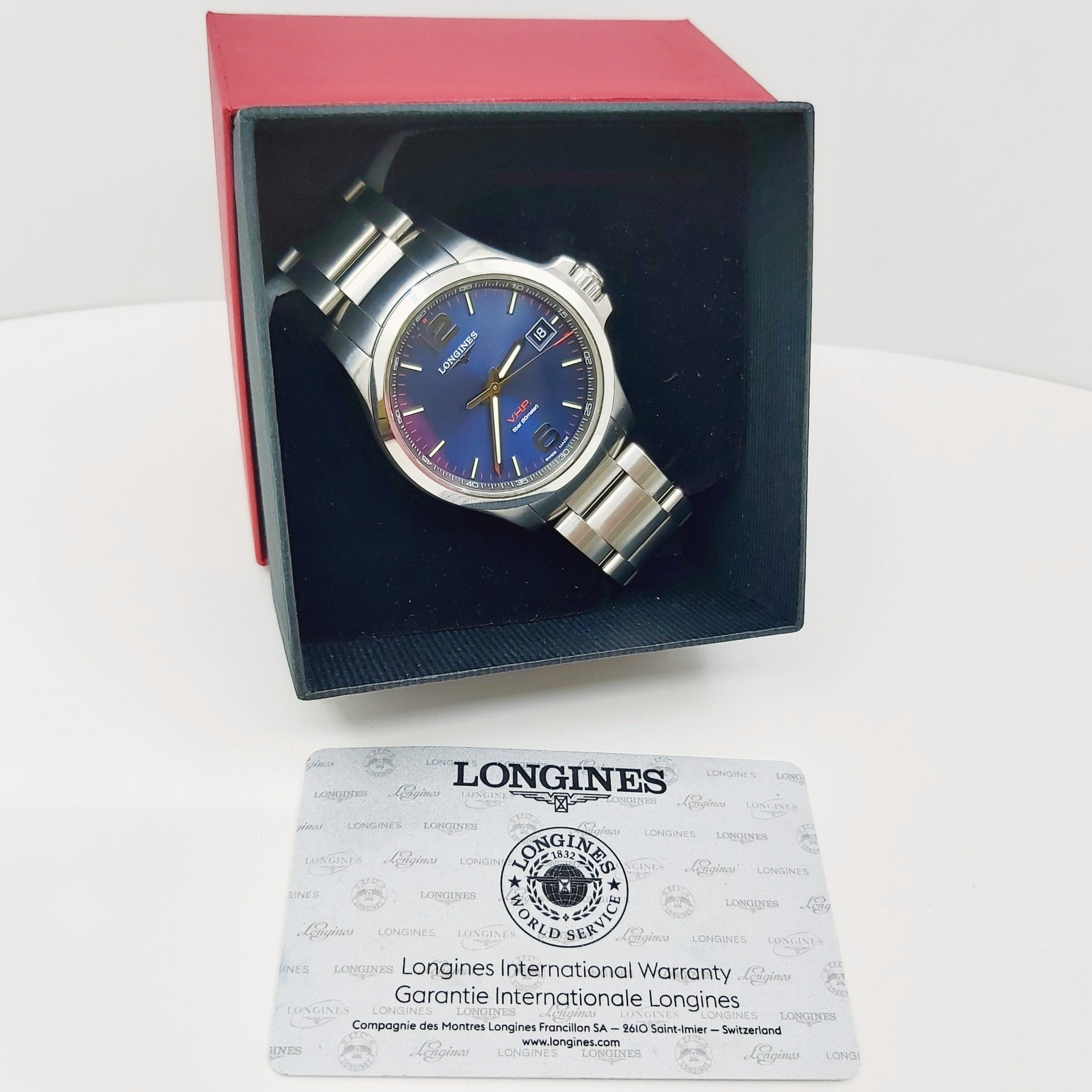 Armbanduhr Longines Conquest V.H.P., Ref.: L3.716.4.56.6 mit Zertifikat