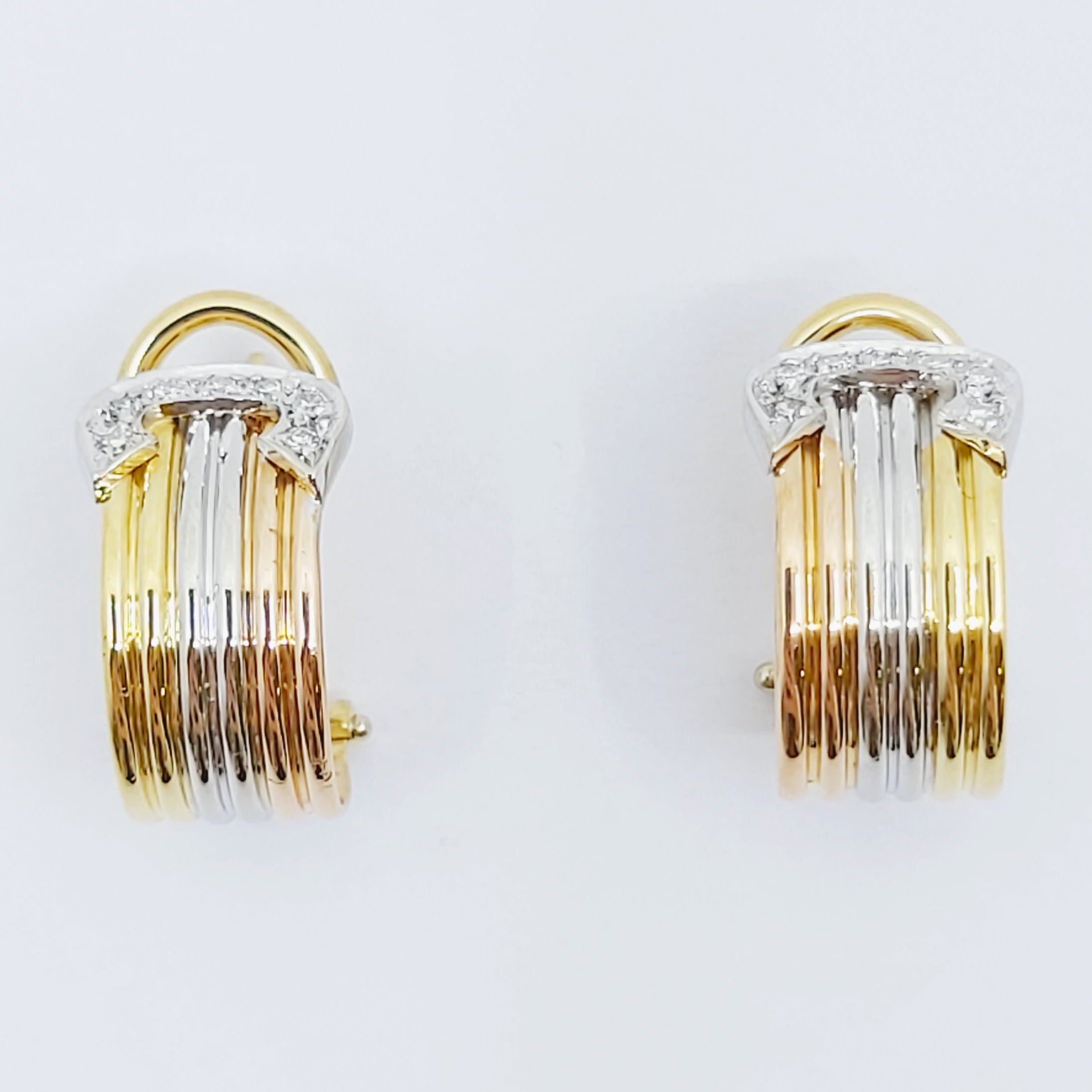 Ohrstecker 750/- mit Diamanten, 7,460g