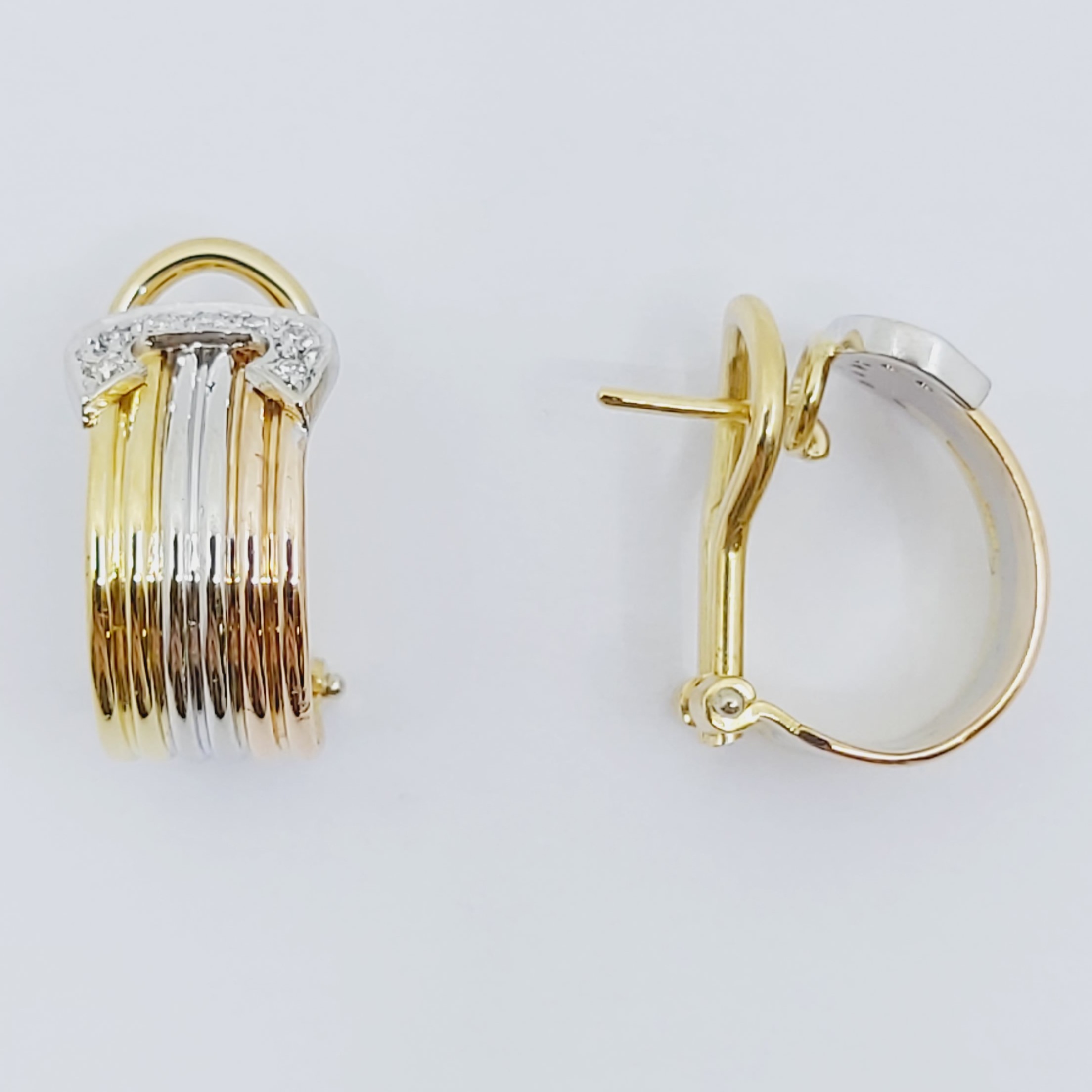 Ohrstecker 750/- mit Diamanten, 7,460g