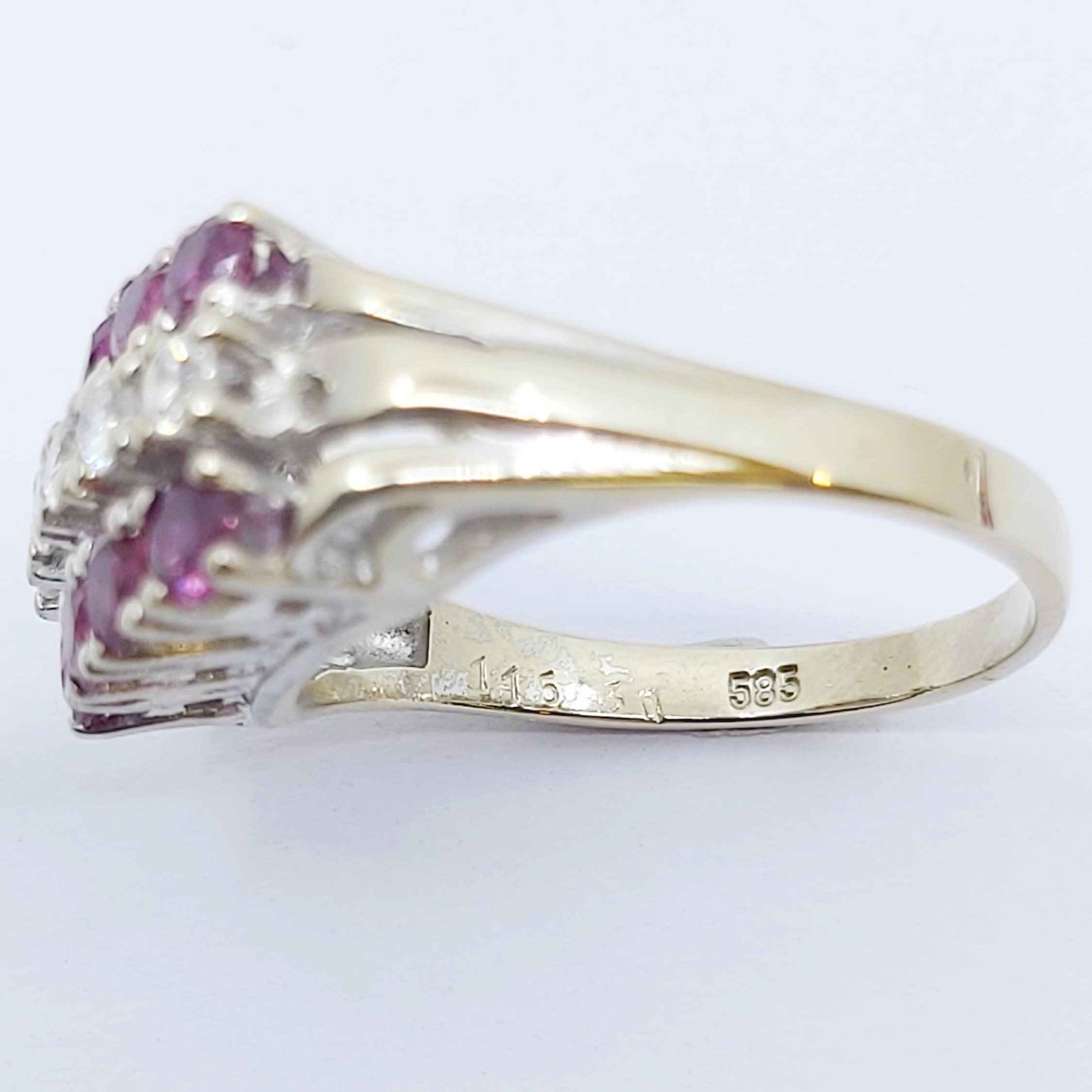Ring 585/- mit Rubine und Brillanten, Größe: 54, 5,24g