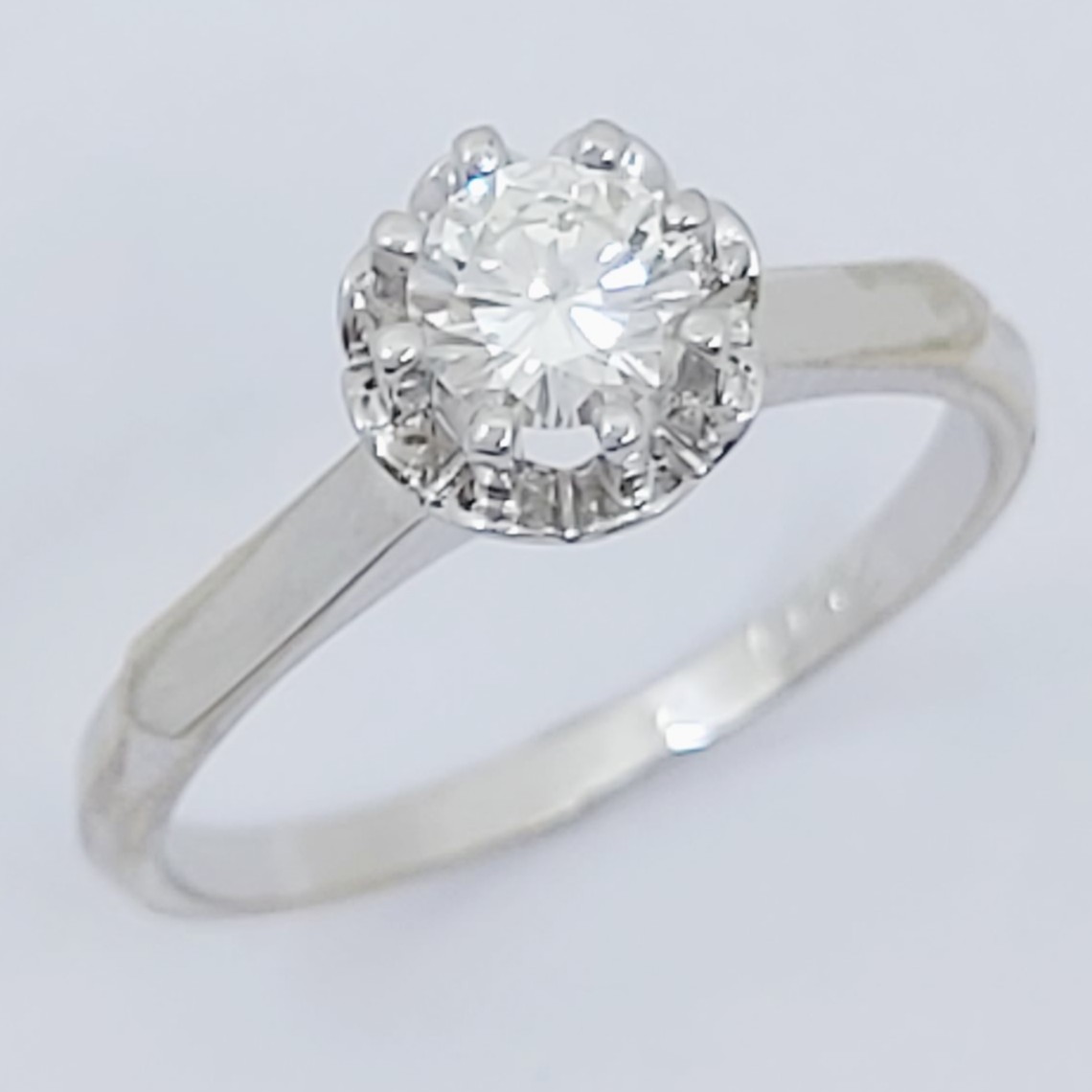 Ring 585/- mit einem Brillant, Größe: 56, 2,32g