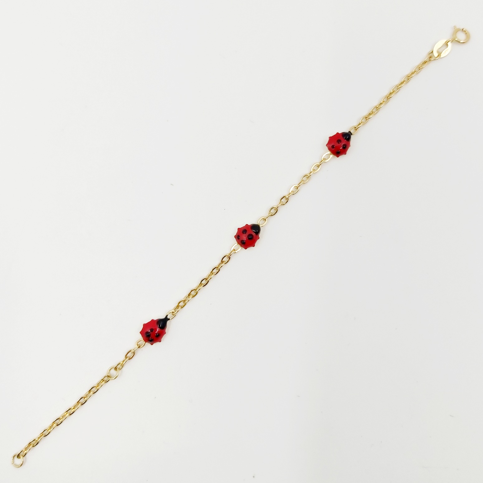1 Armband 585/- , Emaille, Länge: 14,5 cm, 0,94 g